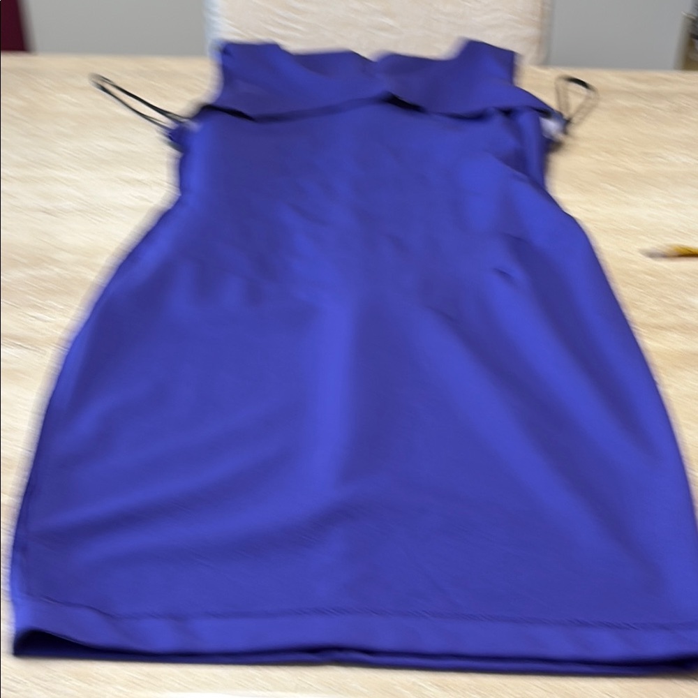 Calvin Klein Collection Blue Ruched Sheath Mini Dress-NWT - Picture 11 of 13